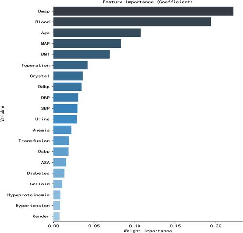 Figure 2 The top 20 important features derived from the Random Forest Regressor.