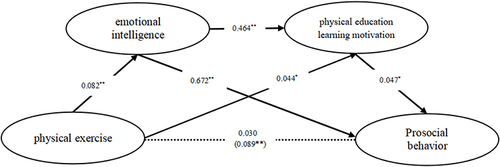 Figure 2 Chain mediation Model (M1).