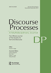 Cover image for Discourse Processes, Volume 56, Issue 8, 2019