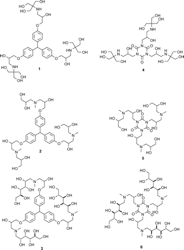 Figure 3. Compounds obtained (1–6) and used in MS/MS experiment.