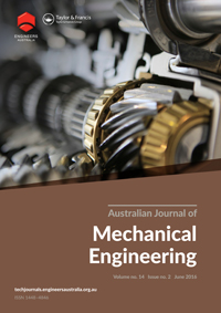 Cover image for Australian Journal of Mechanical Engineering, Volume 14, Issue 2, 2016