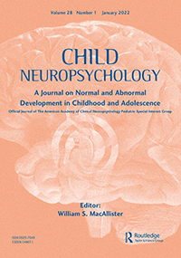 Cover image for Child Neuropsychology, Volume 28, Issue 1, 2022