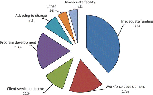 FIGURE 1 Managers’ perceived organizational challenges to enhancing standards of care for vulnerable populations (N = 38) (color figure available online).