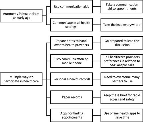 Figure 1. Strategies to increase equity of access to health information and digital health autonomy for people with communication disability.