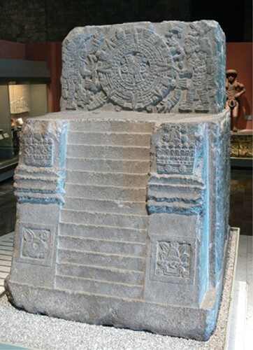Figure 6. Teocalli of Sacred War, Museo Nacional de Antropología, Mexico City [Wolfgang Sauber via Wikipedia Commons, CC-BY-SA 3.0].