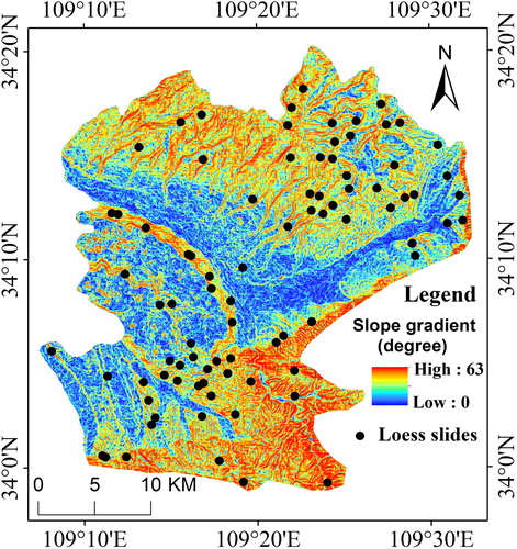 Figure 9. Slope gradient map of the study area. Source: Haijun Qiu