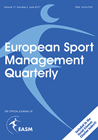 Cover image for European Sport Management Quarterly, Volume 17, Issue 3, 2017