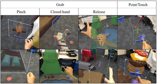 Figure 9. Haptic gestures to manipulate holograms in 3D Viewer with HoloLens 2.