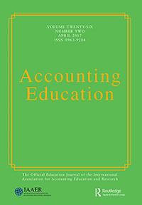 Cover image for Accounting Education, Volume 26, Issue 2, 2017