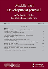 Cover image for Middle East Development Journal, Volume 9, Issue 1, 2017