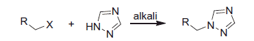 Scheme 1. The introducing method of triazole for 1-substituted-1,2,4-triazoles.