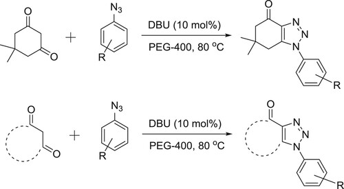 Scheme 116. Synthesis of fused 1,2,3-triazoles.