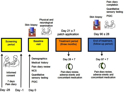 Figure 1 Study flow diagram.Abbreviations: NCS, nerve conduction study, PGIC, patient global impression of change.