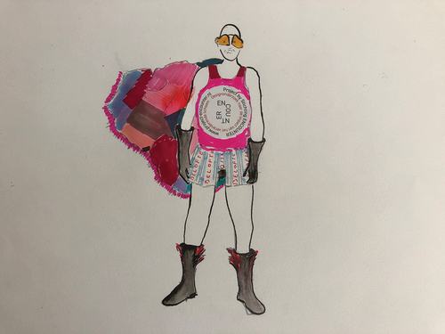 Figure 1. The superhero costume of the boundary worker. Drawing: Joost van Wijmen.