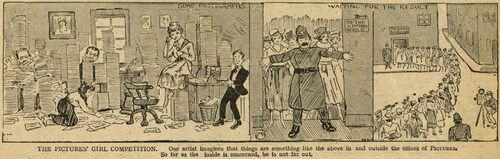 Figure 1 Anon., ‘The Pictures’ Girl Competition’, Pictures and Picturegoer 15.246 (26 Oct - 2 Nov 1918), 420. Courtesy of the Bill Douglas Cinema Museum, University of Exeter.