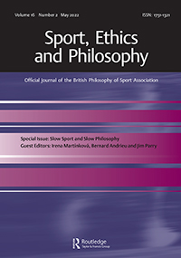 Cover image for Sport, Ethics and Philosophy, Volume 16, Issue 2, 2022