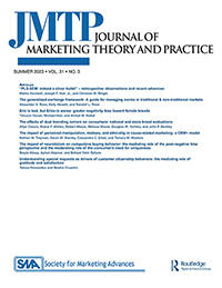 Cover image for Journal of Marketing Theory and Practice, Volume 31, Issue 3, 2023