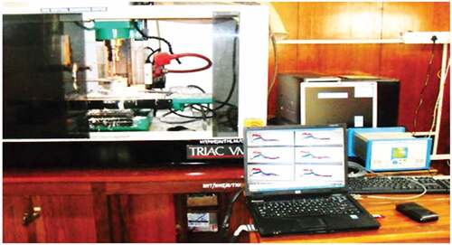 Figure 3. TRIAC CNC vertical machining centre setup