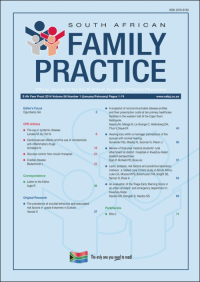 Cover image for South African Family Practice, Volume 61, Issue sup1, 2019