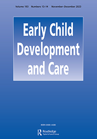 Cover image for Early Child Development and Care, Volume 193, Issue 13-14, 2023