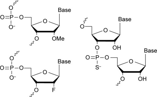 Figure 3 Structures of modified RNA.