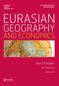 Cover image for Eurasian Geography and Economics, Volume 58, Issue 1, 2017