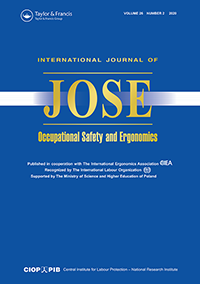 Cover image for International Journal of Occupational Safety and Ergonomics, Volume 26, Issue 2, 2020
