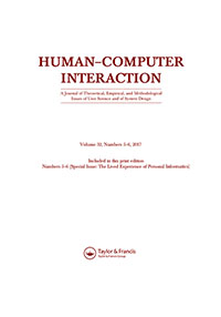 Cover image for Human–Computer Interaction, Volume 32, Issue 5-6, 2017