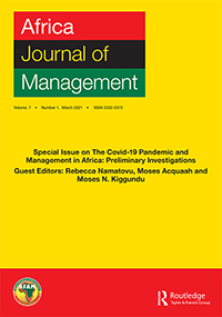 Cover image for Africa Journal of Management, Volume 7, Issue 1, 2021