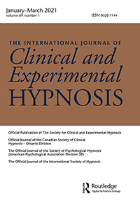 Cover image for International Journal of Clinical and Experimental Hypnosis, Volume 69, Issue 1, 2021
