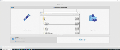 Figure 4. Locating the DICOM folder and importing it.