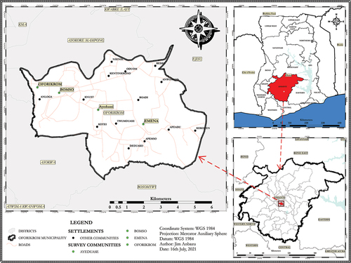 Figure 1. Map of Oforikrom municipality.