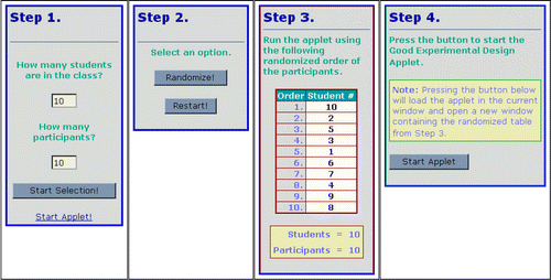 Figure 3. Randomization Software for Collecting Data.