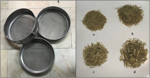 Figure 1. Sieve set to uniform the fiber size.