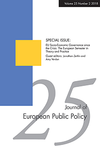 Cover image for Journal of European Public Policy, Volume 25, Issue 2, 2018