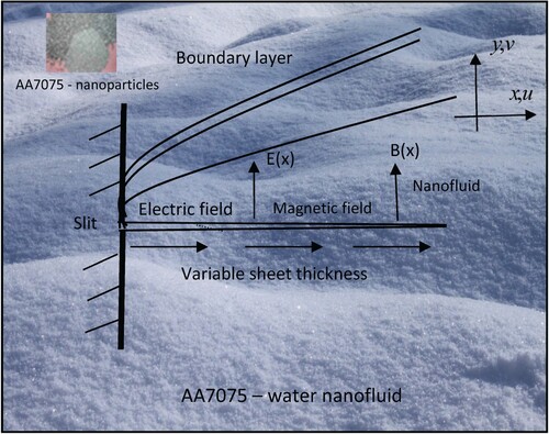 Figure 1. Physical configuration of AA7075 – water nanofluid system.