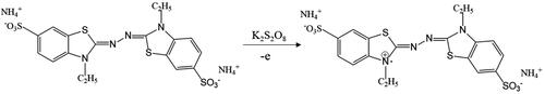 Figure 1. Principle of ABTS antioxidant experiment reaction.