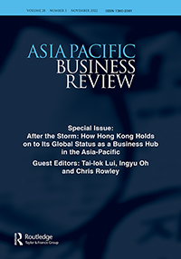 Cover image for Asia Pacific Business Review, Volume 28, Issue 5, 2022