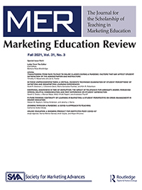 Cover image for Marketing Education Review, Volume 31, Issue 3, 2021