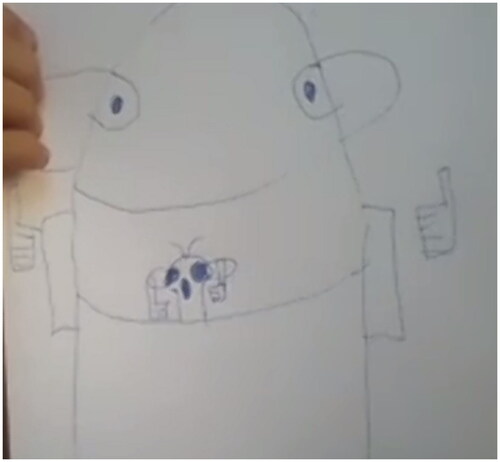 Figure 4. Venom’s drawing depicting how he felt following the Program – “koala with thumbs up”.