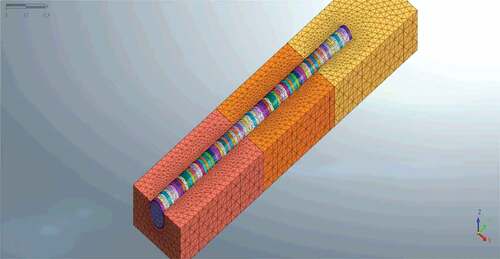 Figure 6. Simulation of shield excavation stages for the numerical model