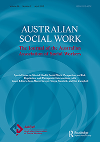Cover image for Australian Social Work, Volume 69, Issue 2, 2016