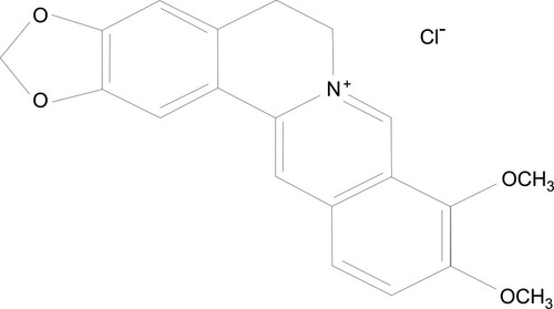 Figure 1 Chemical structure of berberine.