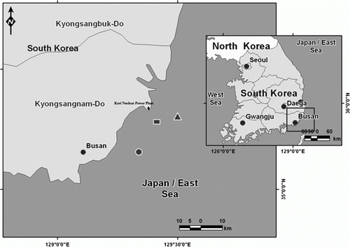 Figure 1.  Sampling areas in this study, areas 1, 2, and 3 are those of rectangle, circle, and triangle, respectively.