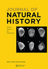 Cover image for Journal of Natural History, Volume 55, Issue 3-4, 2021