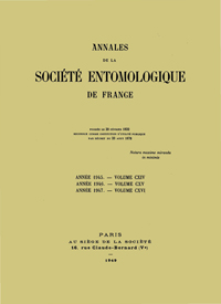 Cover image for Annales de la Société entomologique de France (N.S.), Volume 115, Issue 1, 1946