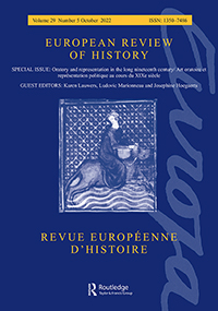 Cover image for European Review of History: Revue européenne d'histoire, Volume 29, Issue 5, 2022