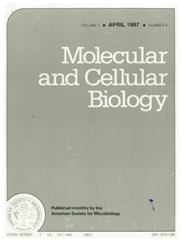Cover image for Molecular and Cellular Biology, Volume 7, Issue 4, 1987