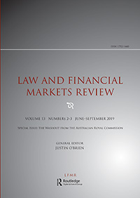 Cover image for Law and Financial Markets Review, Volume 13, Issue 2-3, 2019
