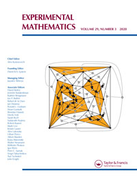 Cover image for Experimental Mathematics, Volume 29, Issue 3, 2020